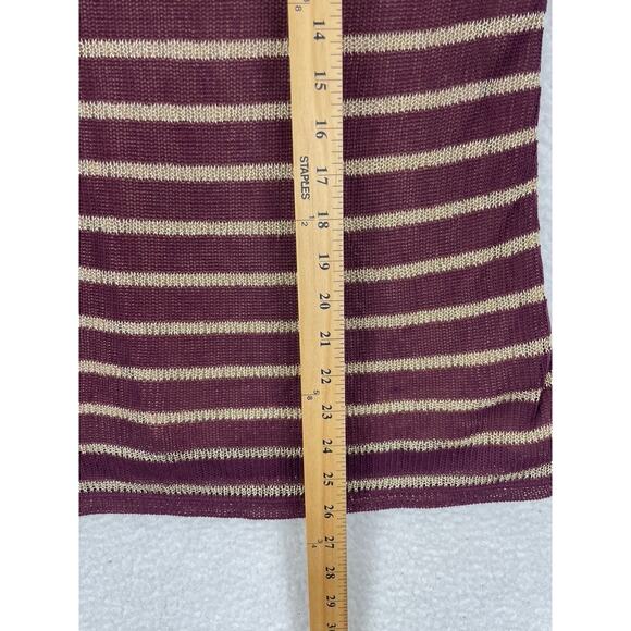 Michael Kors Women’s M‎ Metallic Stripe Pullover Sweater Purple Long Sleeve NWT - Picture 6 of 9
